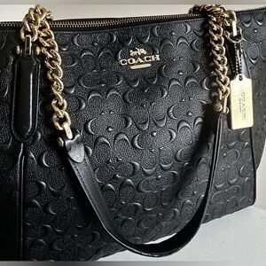 SOLD. Coach Ava Signature Chain Embossed Tote